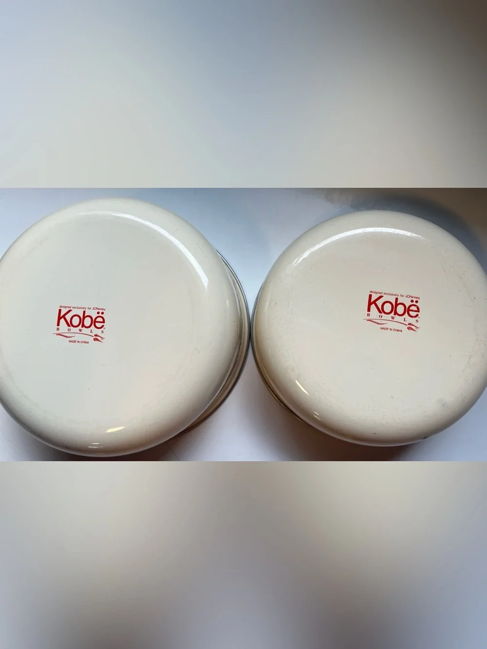 Vintage Set of 2 Kobe Floral Nesting Bowls